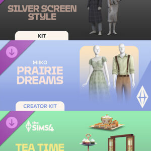 The Sims 4 Prairie Dreams, Silver Screen Style, Tea Time Solarium Kit Set - PC Download
